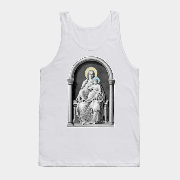 Our Lady Mother of God Mary and the Child Jesus Christ Tank Top by Marccelus